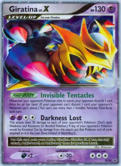 Giratina LV.X Promo card from DP Black Star Promo