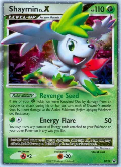 Shaymin LV.X Promo card from DP Black Star Promo