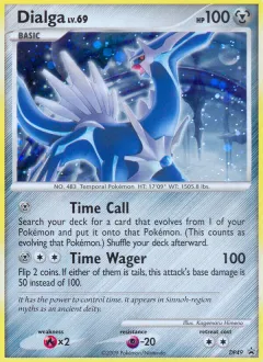 Dialga Promo card from DP Black Star Promo