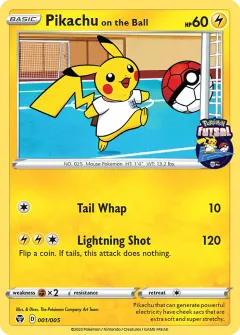 Pikachu on the Ball Promo and other card from Pokémon Futsal Collection