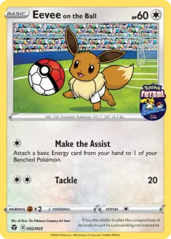Eevee on the Ball Promo and other card from Pokémon Futsal Collection