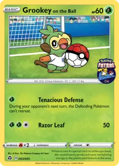 Grookey on the Ball Promo and other card from Pokémon Futsal Collection