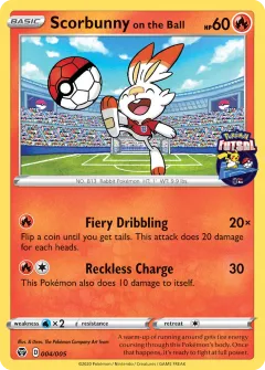 Scorbunny on the Ball Promo and other card from Pokémon Futsal Collection