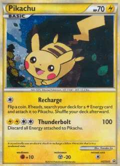 Pikachu Promo card from HGSS Black Star Promos