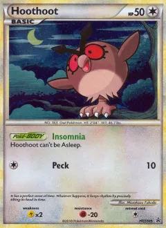 Hoothoot Promo card from HGSS Black Star Promos