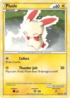 Plusle Promo card from HGSS Black Star Promos