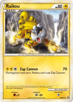 Raikou Promo card from HGSS Black Star Promos