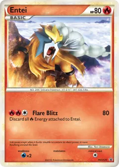 Entei Promo card from HGSS Black Star Promos