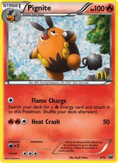 Pignite Promo and other card from McDonald's Collection 2012