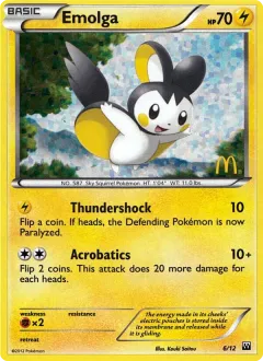 Emolga Promo and other card from McDonald's Collection 2012