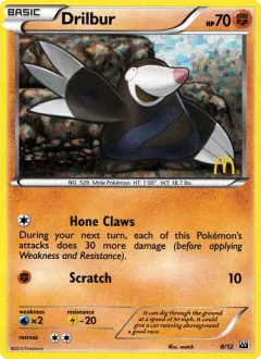 Drilbur Promo and other card from McDonald's Collection 2012