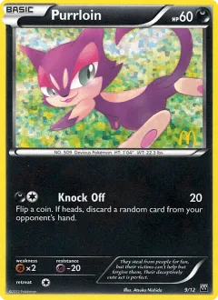 Purrloin Promo and other card from McDonald's Collection 2012