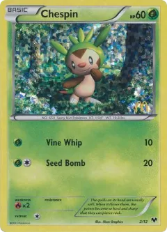 Chespin Promo and other card from McDonald's Collection 2014