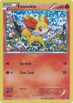 Fennekin Promo and other card from McDonald's Collection 2014