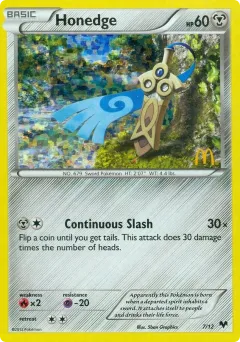 Honedge Promo and other card from McDonald's Collection 2014