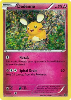 Dedenne Promo and other card from McDonald's Collection 2016