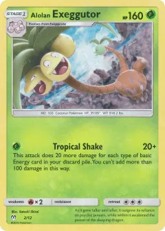 Alolan Exeggutor Promo and other card from McDonald's Collection 2019