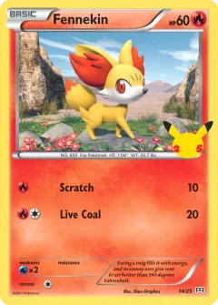 Fennekin Promo and other card from McDonald's Collection 2021