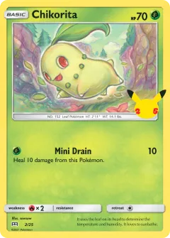 Chikorita Promo and other card from McDonald's Collection 2021