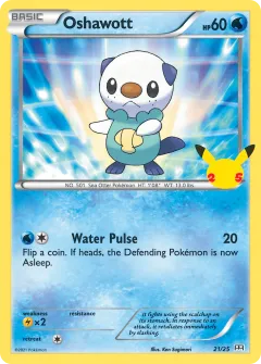 Oshawott Promo and other card from McDonald's Collection 2021