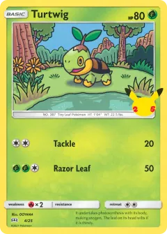 Turtwig Promo and other card from McDonald's Collection 2021