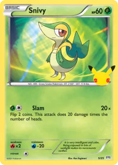 Snivy Promo and other card from McDonald's Collection 2021