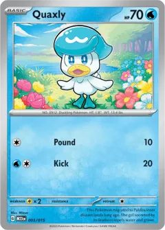 Quaxly Promo card from McDonald's Collection 2023