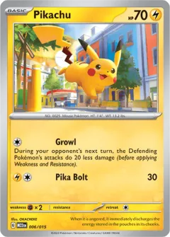 Pikachu Promo card from McDonald's Collection 2023
