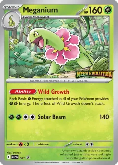 Meganium Promo card from Mega Evolution Black Star Promos