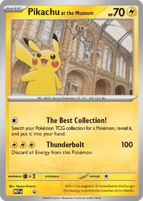 Pikachu at the Museum promo