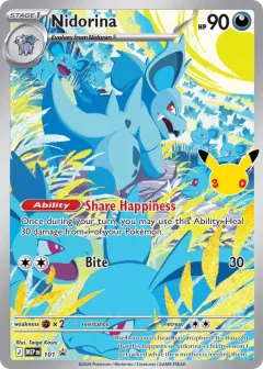 Nidorina Promo card from Mega Evolution Black Star Promos