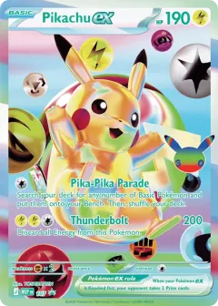 Pikachu ex Promo card from Mega Evolution Black Star Promos