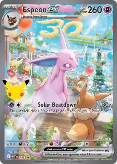 Espeon ex Promo card from Mega Evolution Black Star Promos