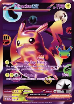 Pikachu ex Promo card from Mega Evolution Black Star Promos