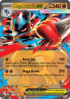 Mega Lucario ex Promo card from Mega Evolution Black Star Promos