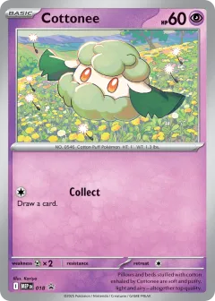 Cottonee Promo card from Mega Evolution Black Star Promos