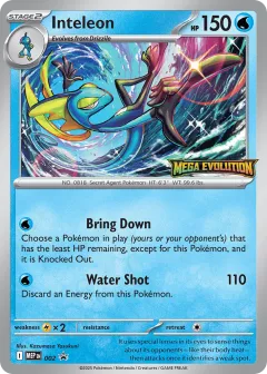 Inteleon Promo card from Mega Evolution Black Star Promos