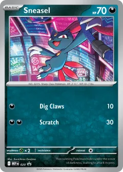 Sneasel Promo card from Mega Evolution Black Star Promos
