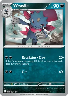 Weavile Promo card from Mega Evolution Black Star Promos