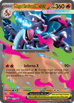 Mega Charizard X ex Promo card from Mega Evolution Black Star Promos