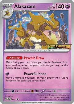 Alakazam Promo card from Mega Evolution Black Star Promos
