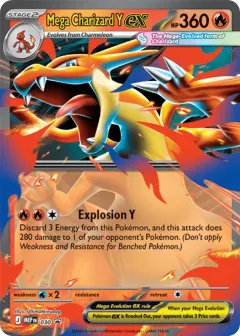 Mega Charizard Y ex Promo card from Mega Evolution Black Star Promos
