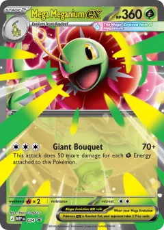 Mega Meganium ex Promo card from Mega Evolution Black Star Promos