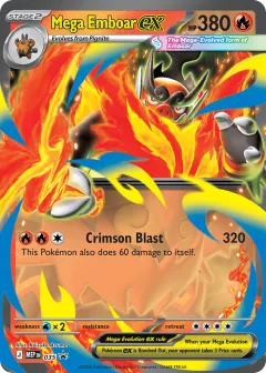 Mega Emboar ex Promo card from Mega Evolution Black Star Promos