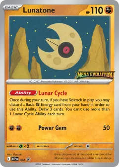 Lunatone Promo card from Mega Evolution Black Star Promos