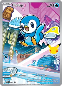 Piplup Promo card from Mega Evolution Black Star Promos