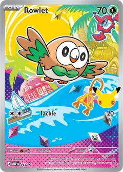 Rowlet Promo card from Mega Evolution Black Star Promos