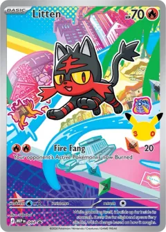 Litten Promo card from Mega Evolution Black Star Promos