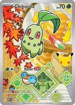 Chikorita Promo card from Mega Evolution Black Star Promos