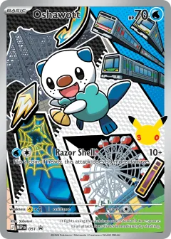 Oshawott Promo card from Mega Evolution Black Star Promos